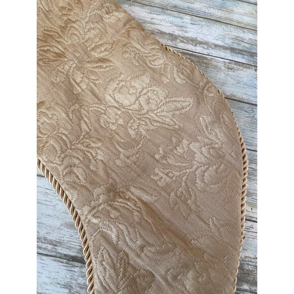 Rodeo Home Luxury Gold & Burgundy Brocade Christmas Stocking 21" Vintage 2000s - Picture 5 of 8